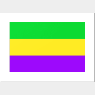 Mardi Gras Flag Posters and Art